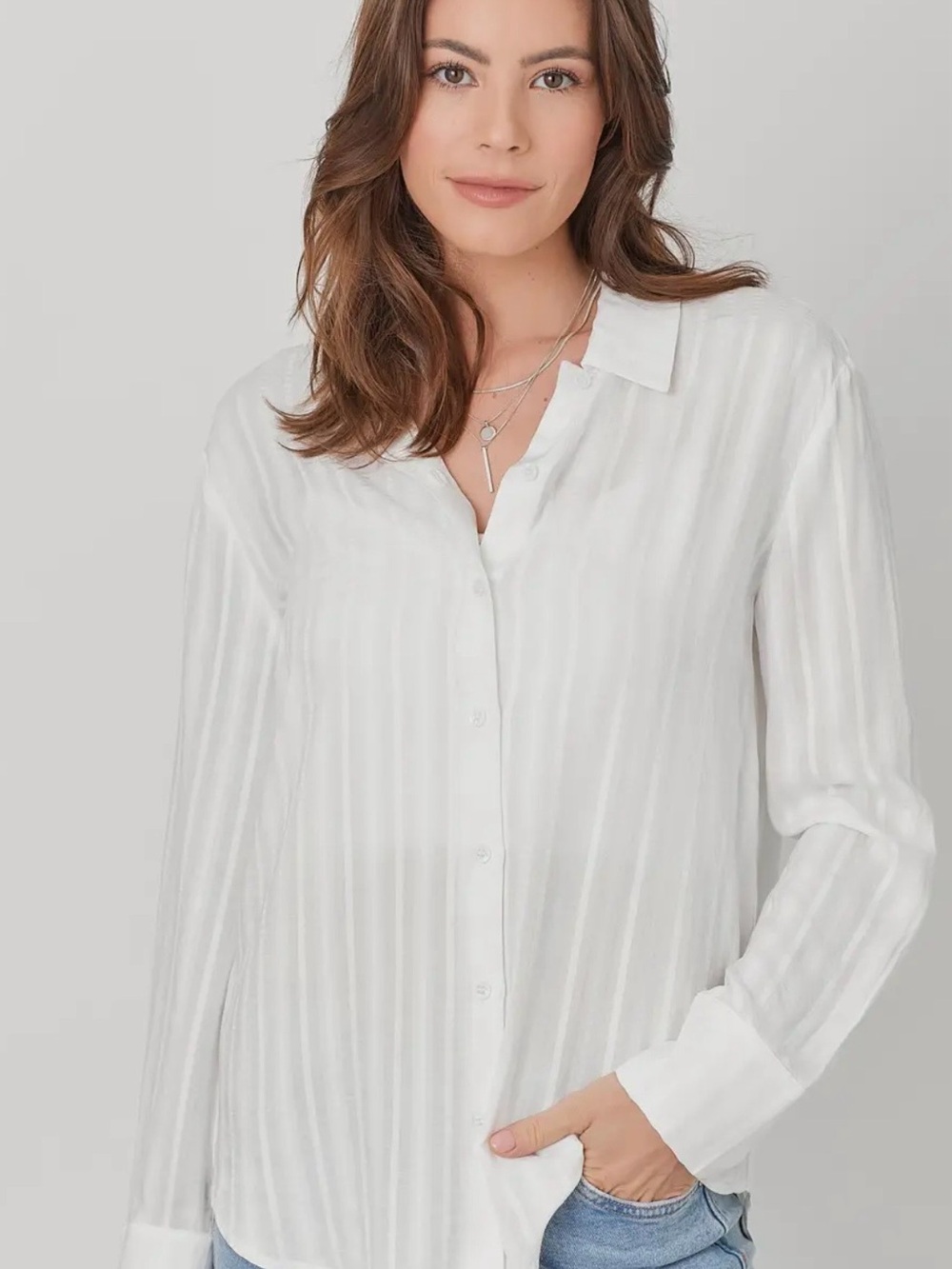 White button down